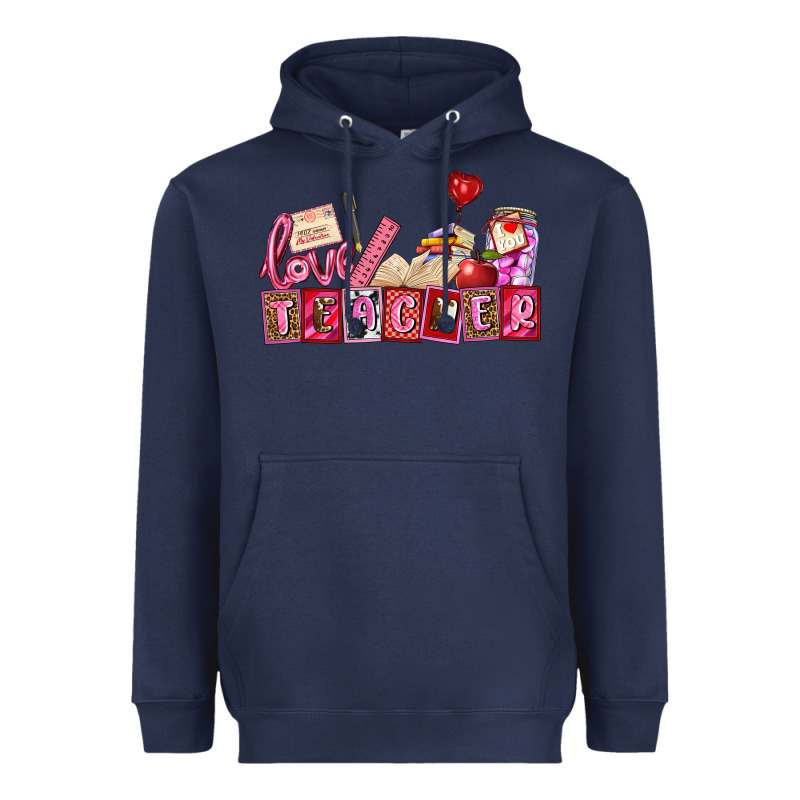 Valentines Day Teacher Heavyweight Hoodie by AdoDesignShop | Teevron