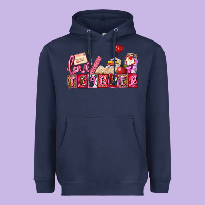 Valentines Day Teacher Heavyweight Hoodie Designed By Adodesignshop