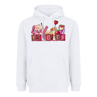 White valentines day teacher Heavyweight Hoodie - AdoDesignShop