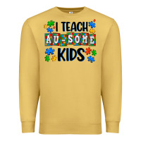 Antique Gold i teach ausome kids Premium Sweatshirt - AdoDesignShop