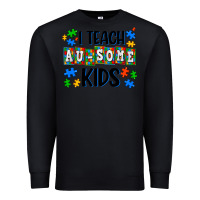 Black i teach ausome kids Premium Sweatshirt - AdoDesignShop