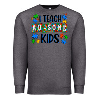 Charcoal Heather i teach ausome kids Premium Sweatshirt - AdoDesignShop