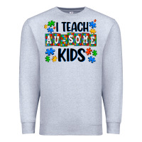 Heather Grey i teach ausome kids Premium Sweatshirt - AdoDesignShop