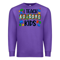 Purple i teach ausome kids Premium Sweatshirt - AdoDesignShop