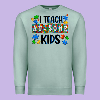 I Teach Ausome Kids Premium Sweatshirt Designed By Adodesignshop