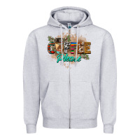 Heather Grey coffee please Zipper Hoodie - BarkalooDesign