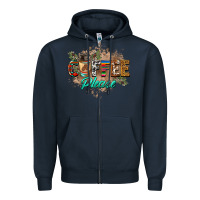 Navy coffee please Zipper Hoodie - BarkalooDesign