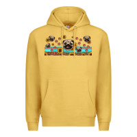 Antique Gold western pug dogs Premium Hoodie - Jasminsmagicworld