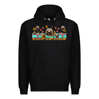 Black western pug dogs Premium Hoodie - Jasminsmagicworld