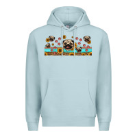 Blue Mist western pug dogs Premium Hoodie - Jasminsmagicworld