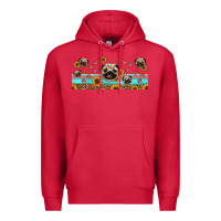 Cardinal western pug dogs Premium Hoodie - Jasminsmagicworld
