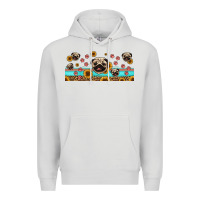 Dove Grey western pug dogs Premium Hoodie - Jasminsmagicworld
