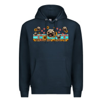 Navy western pug dogs Premium Hoodie - Jasminsmagicworld