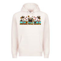 Pale Pink western pug dogs Premium Hoodie - Jasminsmagicworld