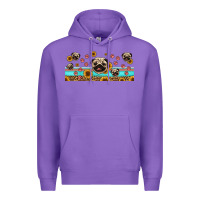 Purple western pug dogs Premium Hoodie - Jasminsmagicworld