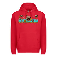 Red western pug dogs Premium Hoodie - Jasminsmagicworld