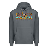 Rock western pug dogs Premium Hoodie - Jasminsmagicworld