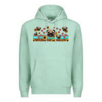 Seafoam western pug dogs Premium Hoodie - Jasminsmagicworld