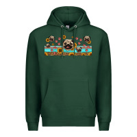 Sports Green western pug dogs Premium Hoodie - Jasminsmagicworld