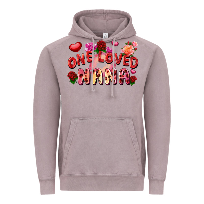 One Loved Nana Valentine's Day Vintage Hoodie by FaDigitalArtStudio | Teevron