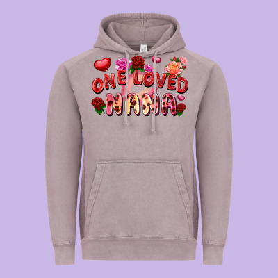 One Loved Nana Valentine's Day Vintage Hoodie Designed By Fadigitalartstudio