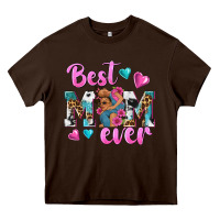 Chocolate Brown Best Mom Ever Afro Woman Heavy Core Tee - texasbilliewilder