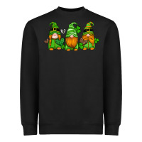 Black st patricks day gnomes with western hearts and shamrocks Heavyweight Sweatshirt - Artiststas