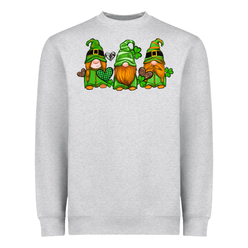 St Patricks Day Gnomes With Western Hearts And Shamrocks Heavyweight Sweatshirt by Artiststas | Teevron