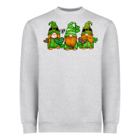 Heather Grey st patricks day gnomes with western hearts and shamrocks Heavyweight Sweatshirt - Artiststas