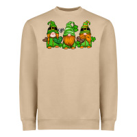 Mushroom st patricks day gnomes with western hearts and shamrocks Heavyweight Sweatshirt - Artiststas