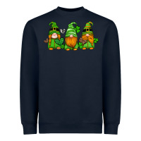 Navy st patricks day gnomes with western hearts and shamrocks Heavyweight Sweatshirt - Artiststas