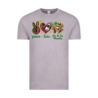 Vintage Zinc Peace love dia de los muertos Mexico Vintage Tee - HowdyJamesFarm
