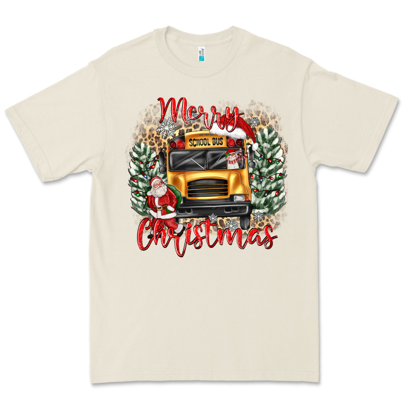 Merry Christmas School Bus Premium Tee by texasbilliewilder | Teevron