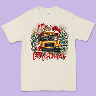 Merry Christmas School Bus Premium Tee Designed By Texasbilliewilder