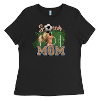 Black Soccer Mom Ladies Tee - HowdyJamesFarm