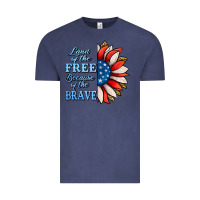 Vintage Denim patriotic sunflower no background Vintage Tee - Jasminsmagicworld