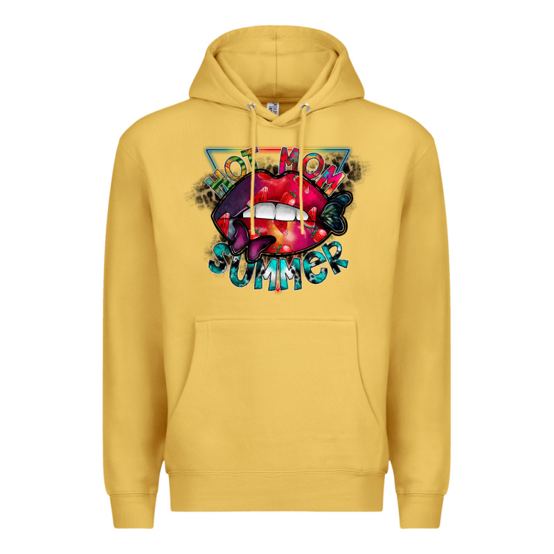 Hot Mom Summer Premium Hoodie by CowhideDigitalArt | Teevron