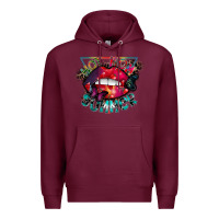 Burgundy hot mom summer Premium Hoodie - CowhideDigitalArt