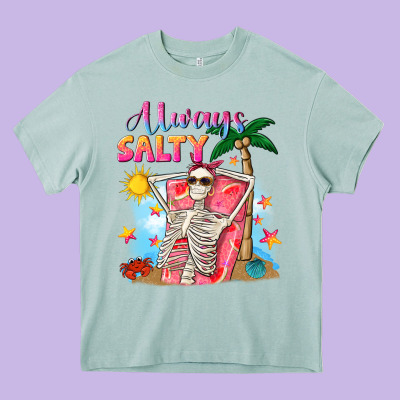 Always Salty Heavy Core Tee Designed By Nancycooperartshop