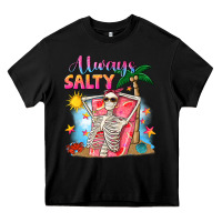 Black Always salty Heavy Core Tee - NancyCooperArtShop
