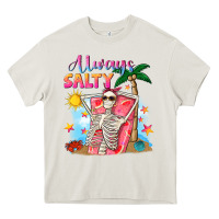 Cream Always salty Heavy Core Tee - NancyCooperArtShop