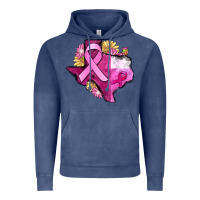Vintage Denim Texas Cancer Awareness map Vintage Hoodie - FaDigitalArtStudio