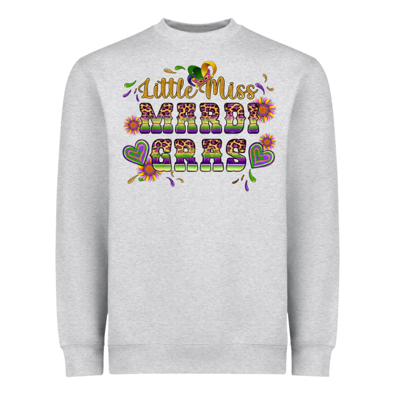 Little Miss Mardi Gras Heavyweight Sweatshirt by Artiststas | Teevron