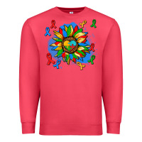 Cardinal autism sunflower ribbon Premium Sweatshirt - AdoDesignShop