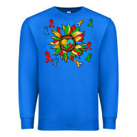 True Royal autism sunflower ribbon Premium Sweatshirt - AdoDesignShop