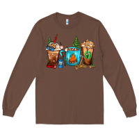 Chestnut Camping Coffee Cups Long Sleeve Tee - FaDigitalArtStudio