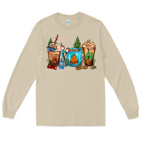 Mushroom Camping Coffee Cups Long Sleeve Tee - FaDigitalArtStudio