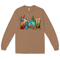 Toasted Coconut Camping Coffee Cups Long Sleeve Tee - FaDigitalArtStudio
