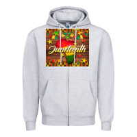 Heather Grey Juneteenth Zipper Hoodie - BarkalooDesign