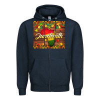 Navy Juneteenth Zipper Hoodie - BarkalooDesign